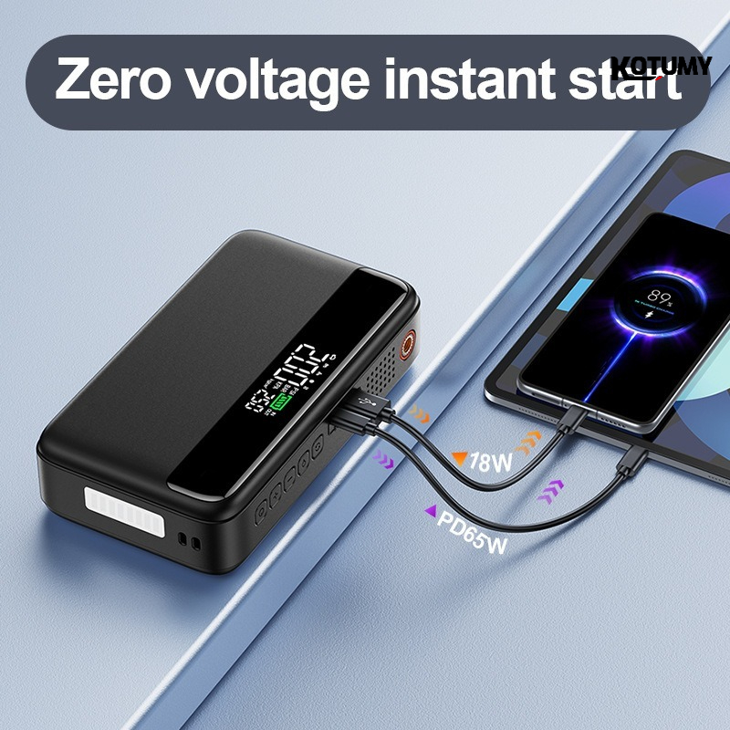 Portable Jump Starter - Multifunctionele snellaad auto-starthulp, draagbare bandenpomp, luchtcompressor