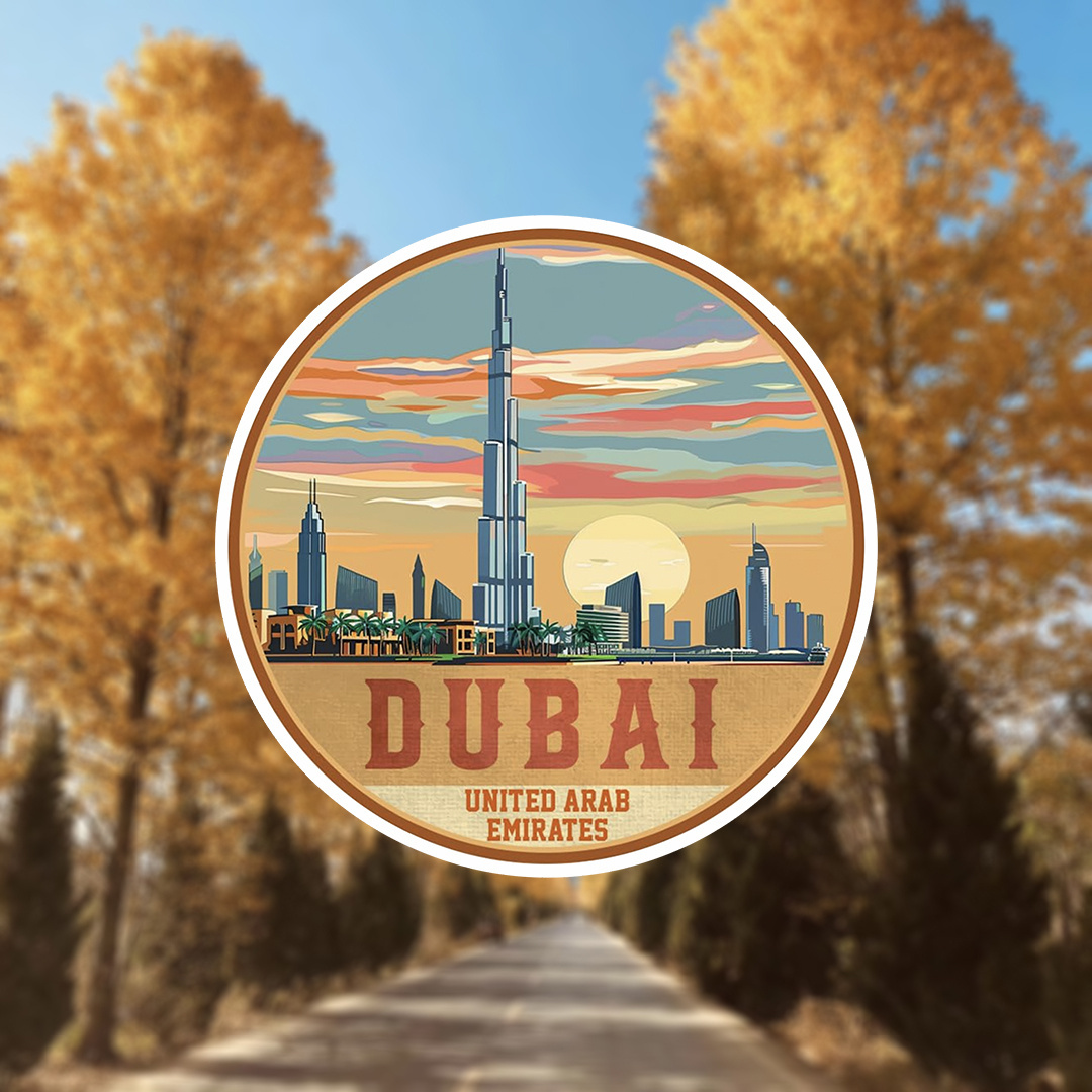 Car Accessories Uae - 1pc Dubai VAE souvenir vinyl autosticker