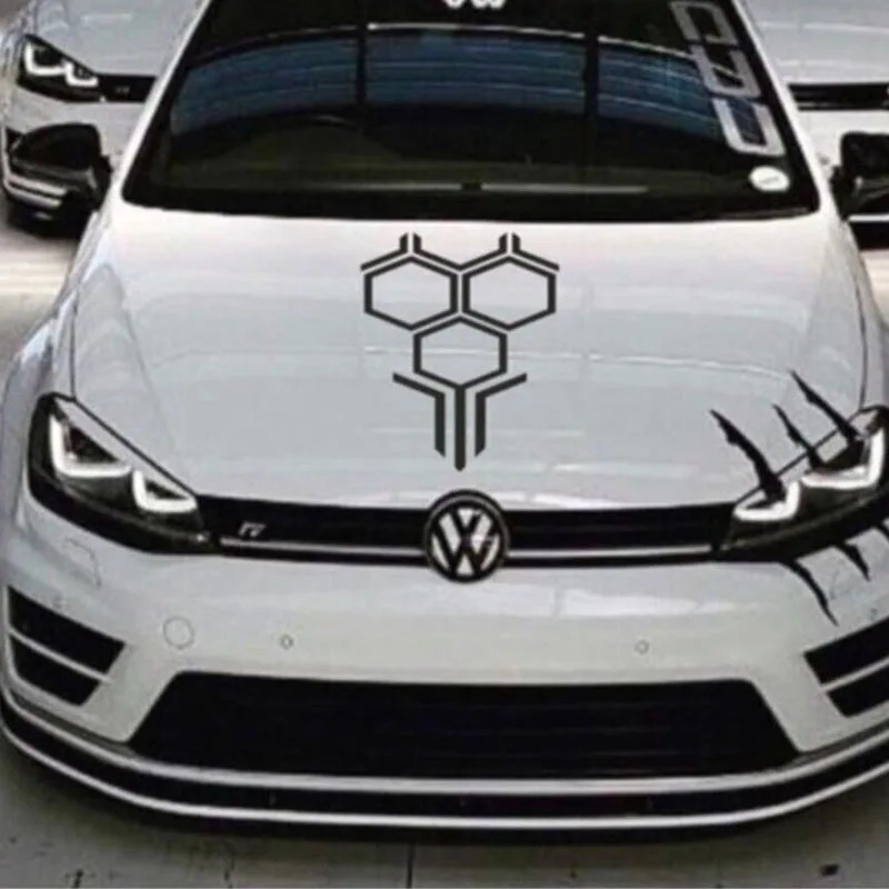 Car Accessories Racing - Honingraat Bovenkap Auto Vinyl Decals Racing