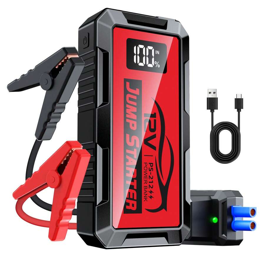Portable Jump Starter - 8000A Auto Startkabels, 12V Startkabels Batterijpakket