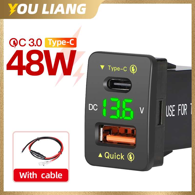 Car Accessories Qc - QC3.0 48W Usb C PD Poort