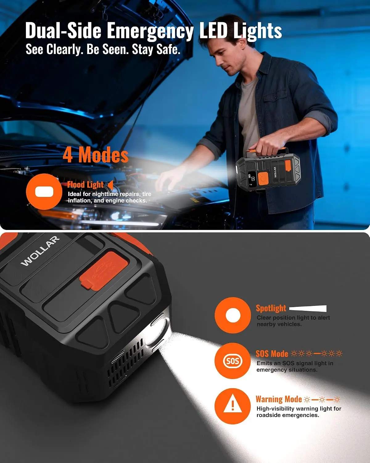 3000A Peak Jump Starter met lu - Portable Jump Starter recensie en prijs