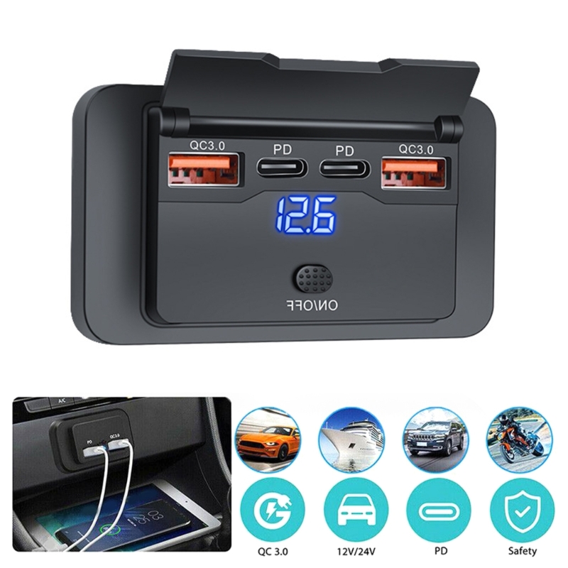 4-poorts dubbele PD dubbele QC - Car Accessories Qc recensie en prijs