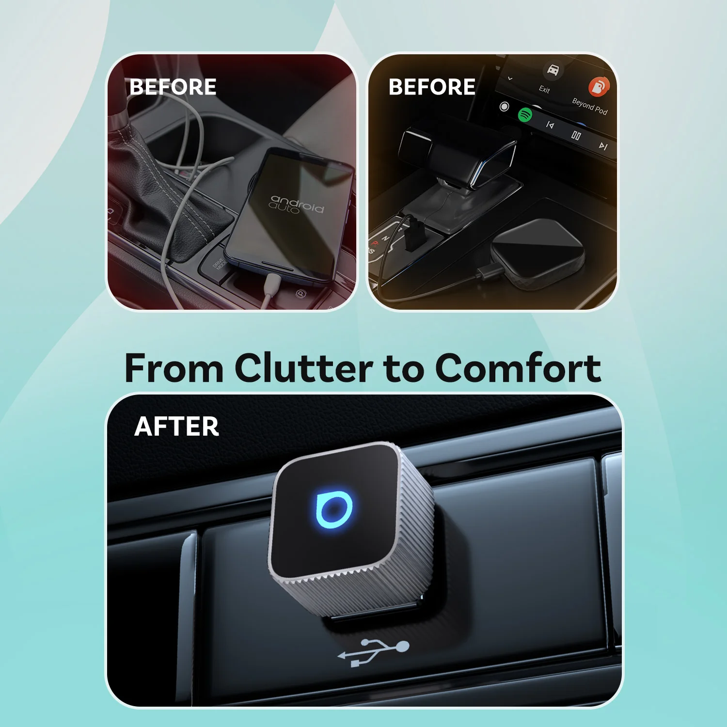 Ottocast Mini Slim draadloze C - Car Accessories Youtube recensie en prijs