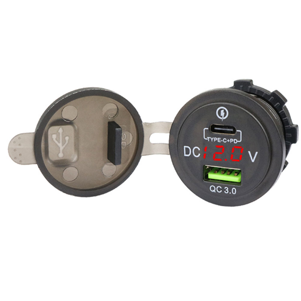 LED Outlet QC 3.0 Socket Voltm - Car Accessories Qc recensie en prijs