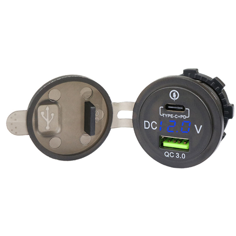 LED Outlet QC 3.0 Socket Voltm - Car Accessories Qc recensie en prijs