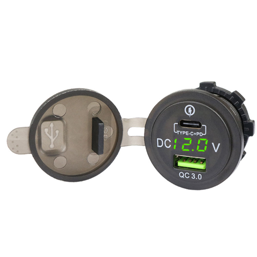 LED Outlet QC 3.0 Socket Voltm - Car Accessories Qc recensie en prijs