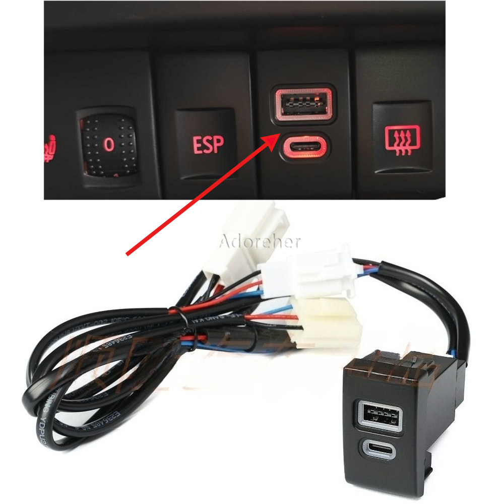 1 PC Auto USB QC 3.0 Type C Te - Car Accessories Qc recensie en prijs