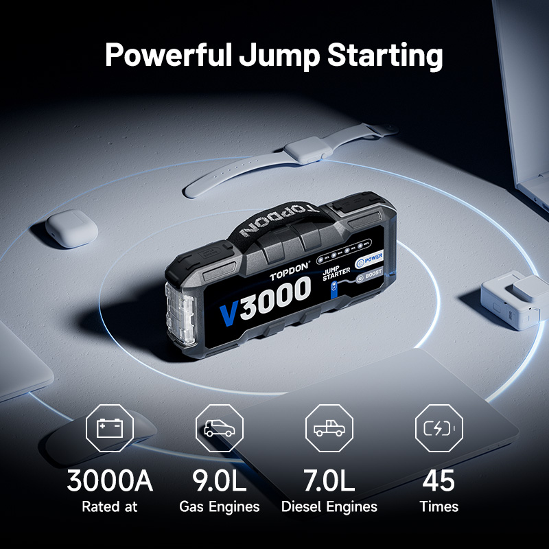 TOPDON V3000 3000A PD60W Bidir - Portable Jump Starter recensie en prijs