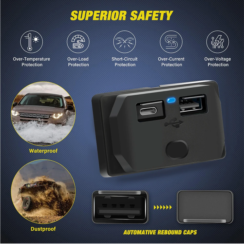12V-24V USB Snelle Autolader O - Car Accessories Qc recensie en prijs