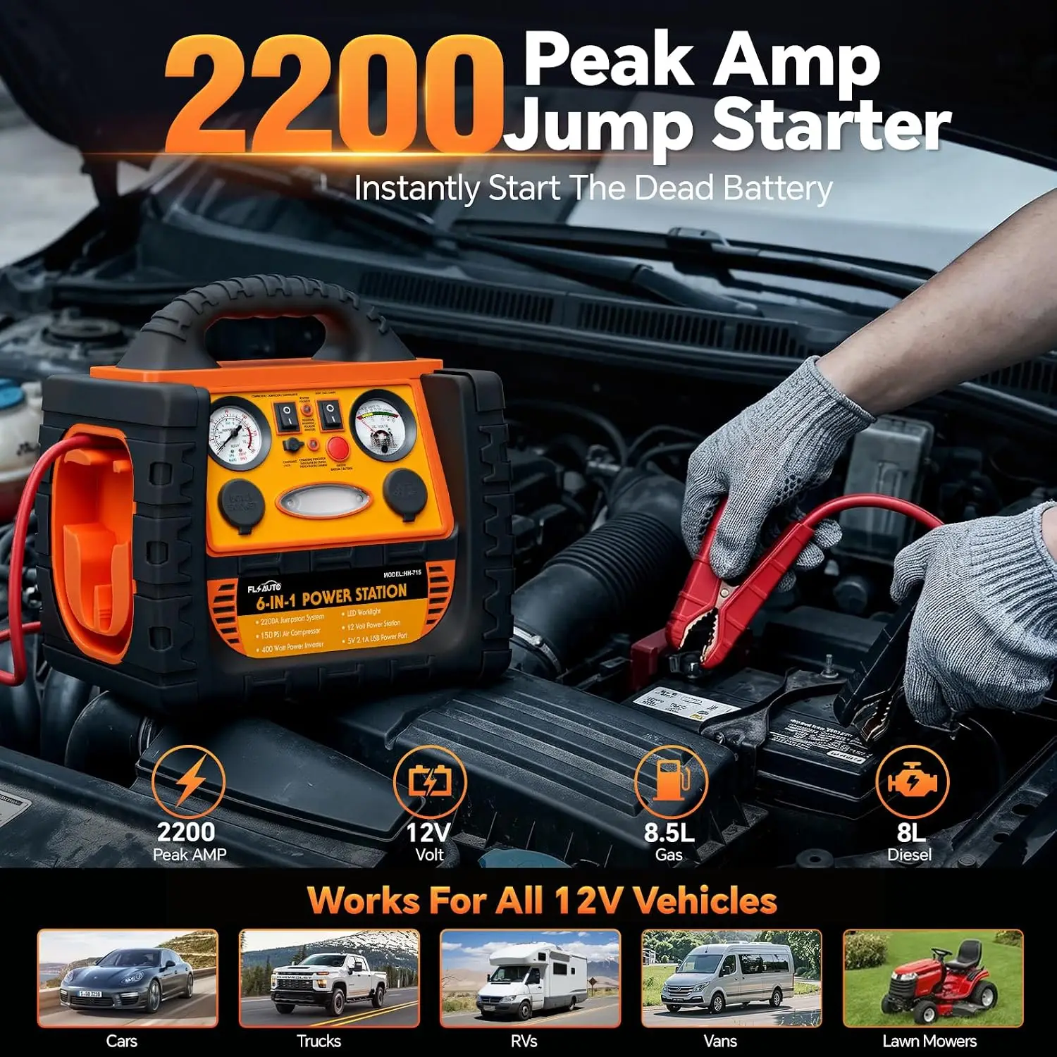 Draagbare startkabels met luch - Portable Jump Starter recensie en prijs