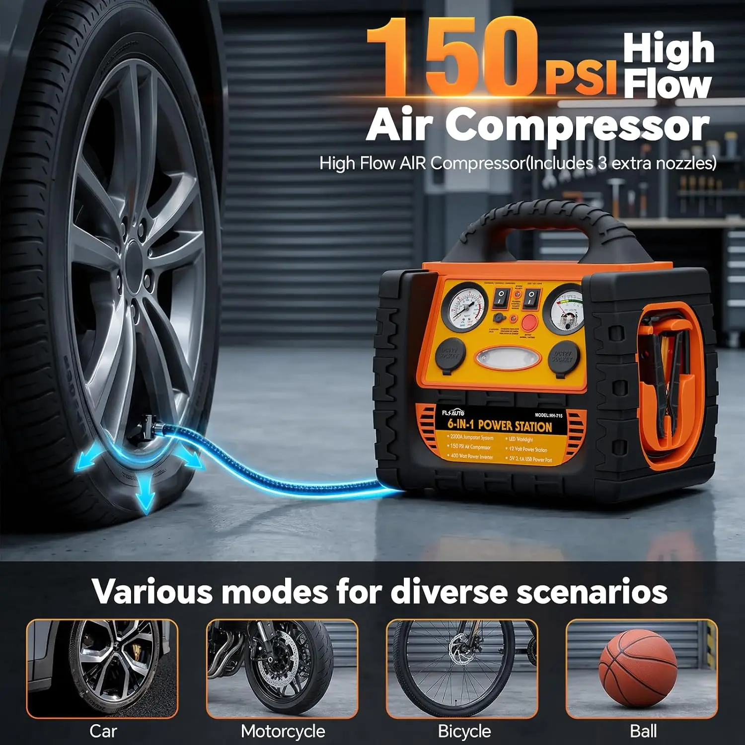 Draagbare startkabels met luch - Portable Jump Starter recensie en prijs