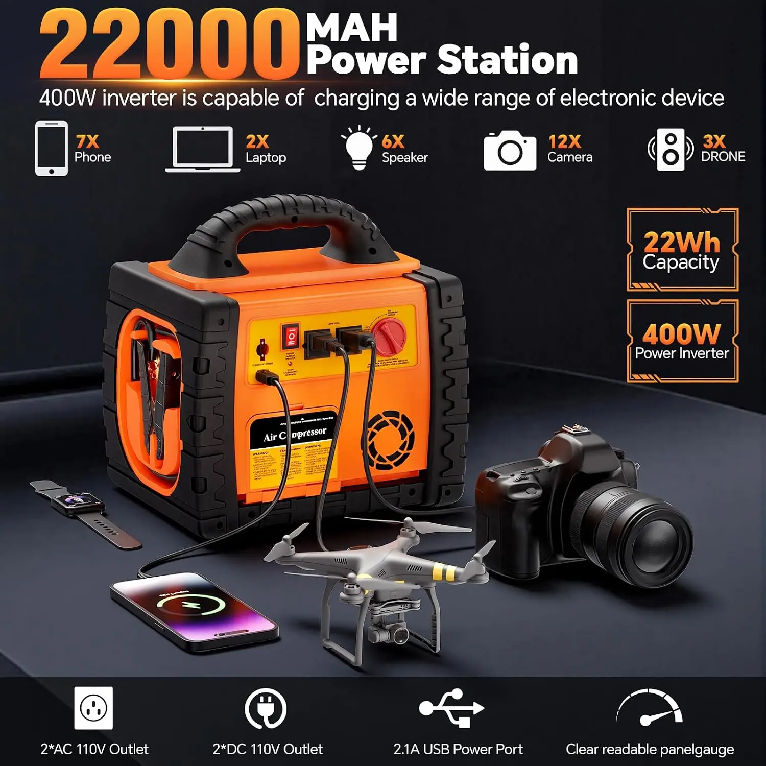 Draagbare startkabels met luch - Portable Jump Starter recensie en prijs